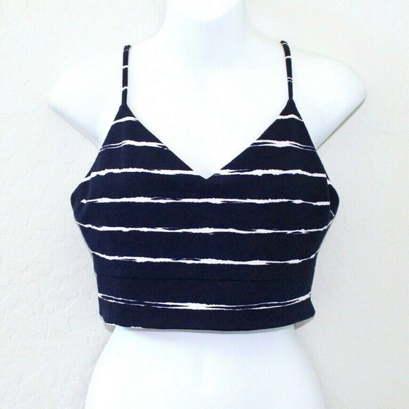 Necessary Objects Painter Stripes Crop Top Tank L - Picture 1 of 7
